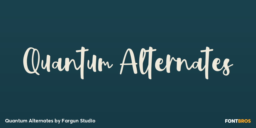 Quantum Alternates Font Poster #1