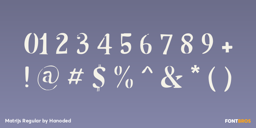 Matrijs Regular Font Poster #1