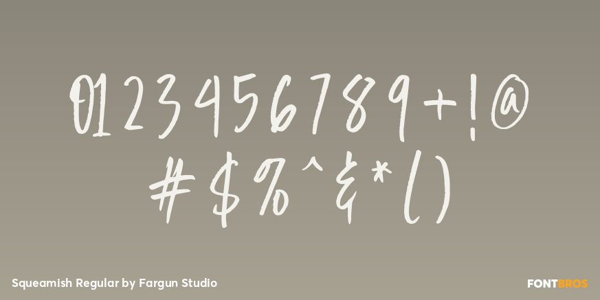 Squeamish Regular Font Poster #4