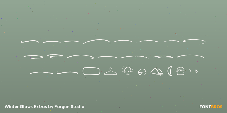 Winter Glows Extras Font Poster #2