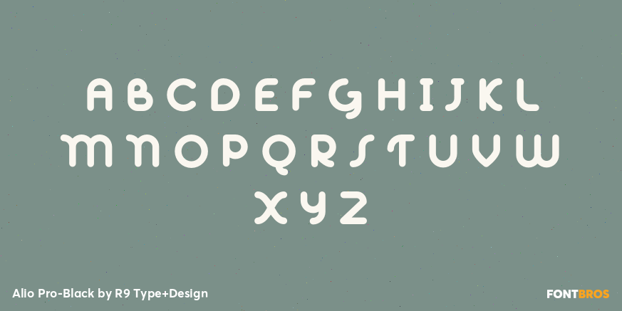 Alio Pro-Black Font Poster #2