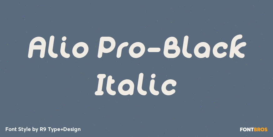 Alio Pro-Black Italic Font Poster #1