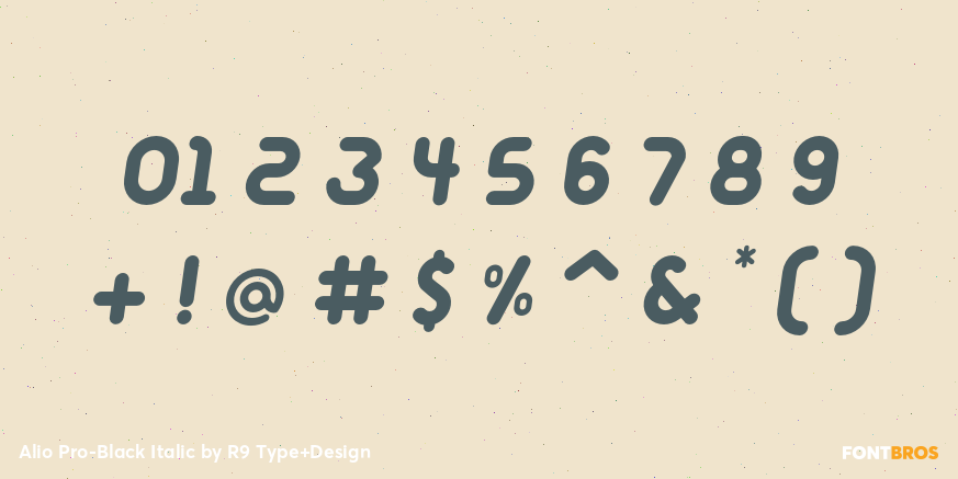 Alio Pro-Black Italic Font Poster #4