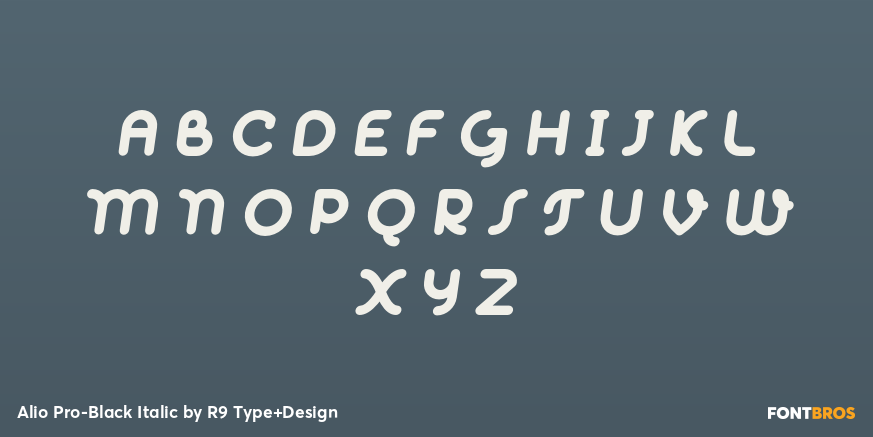 Alio Pro-Black Italic Font Poster #2