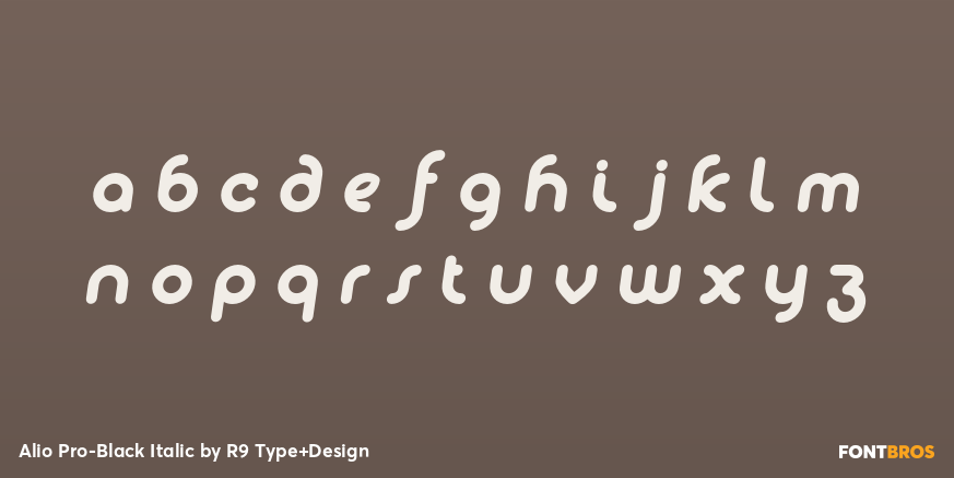 Alio Pro-Black Italic Font Poster #3