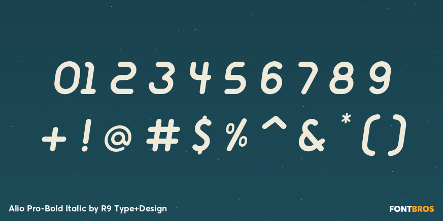 Alio Pro-Bold Italic Font Poster #4
