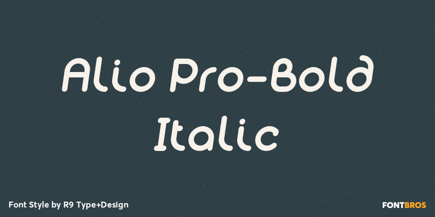 Alio Pro-Bold Italic Font Poster #1