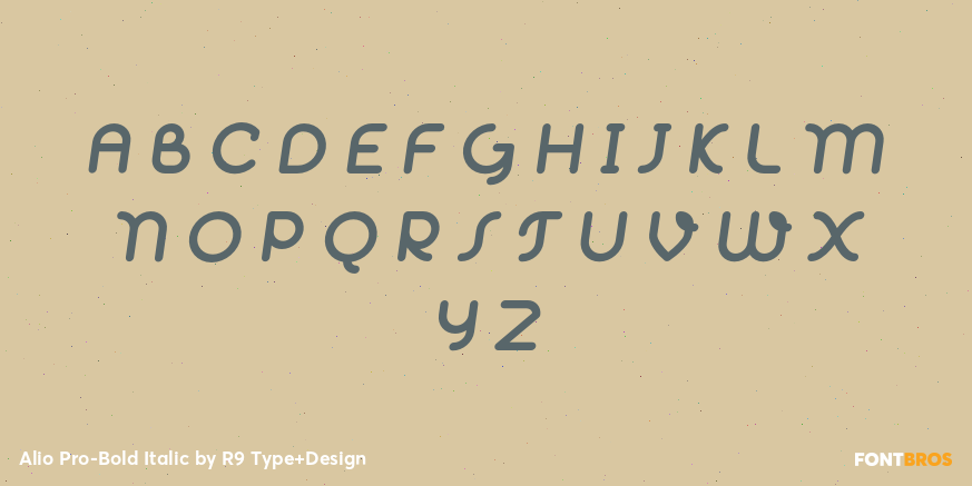 Alio Pro-Bold Italic Font Poster #2