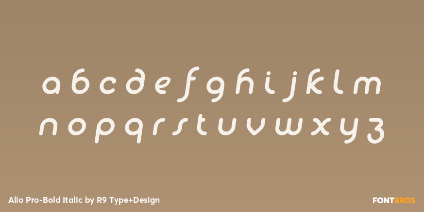 Alio Pro-Bold Italic Font Poster #3