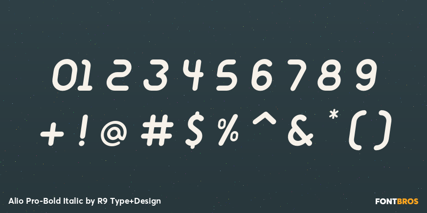 Alio Pro-Bold Italic Font Poster #4