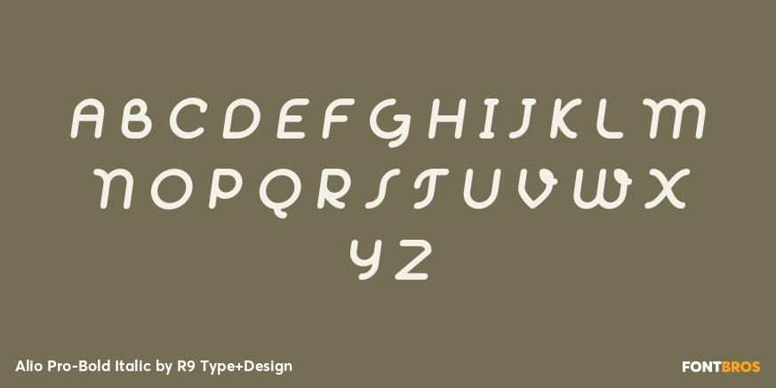 Alio Pro-Bold Italic Font Poster #2