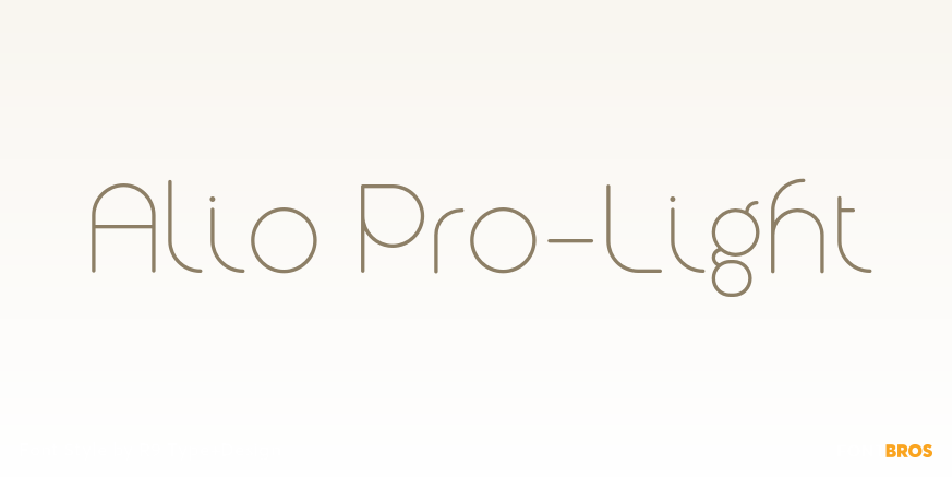 Alio Pro-Light Font Poster #1
