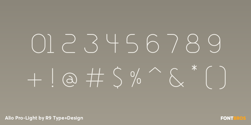 Alio Pro-Light Font Poster #4