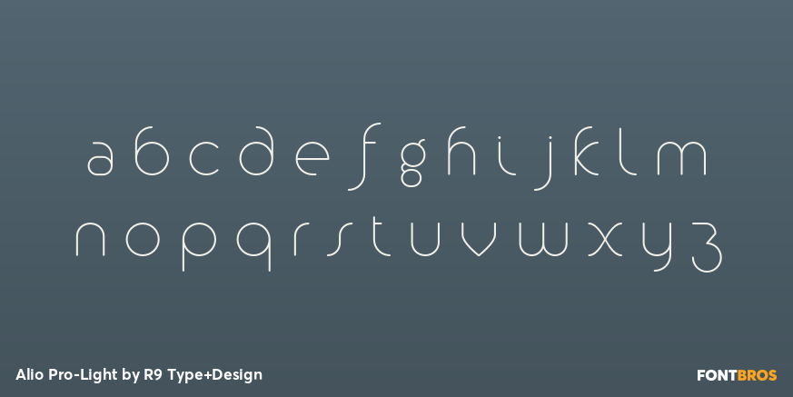 Alio Pro-Light Font Poster #3