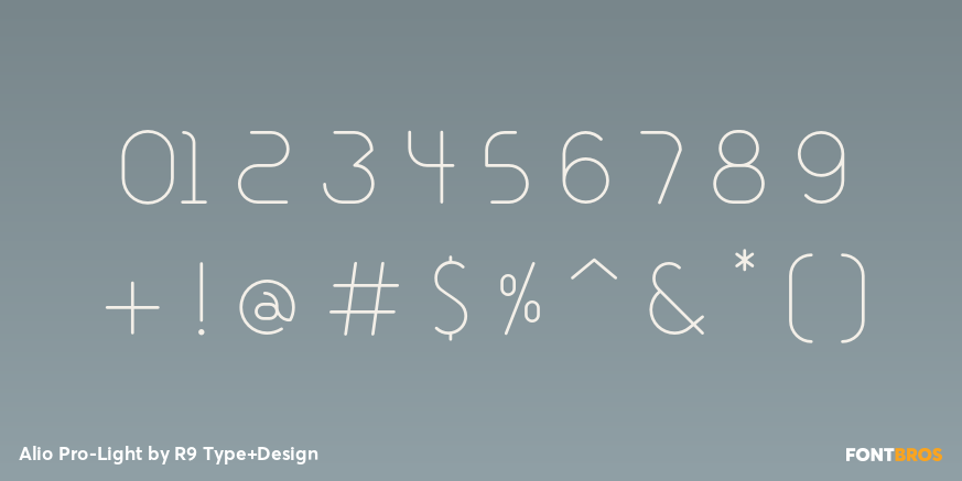Alio Pro-Light Font Poster #4