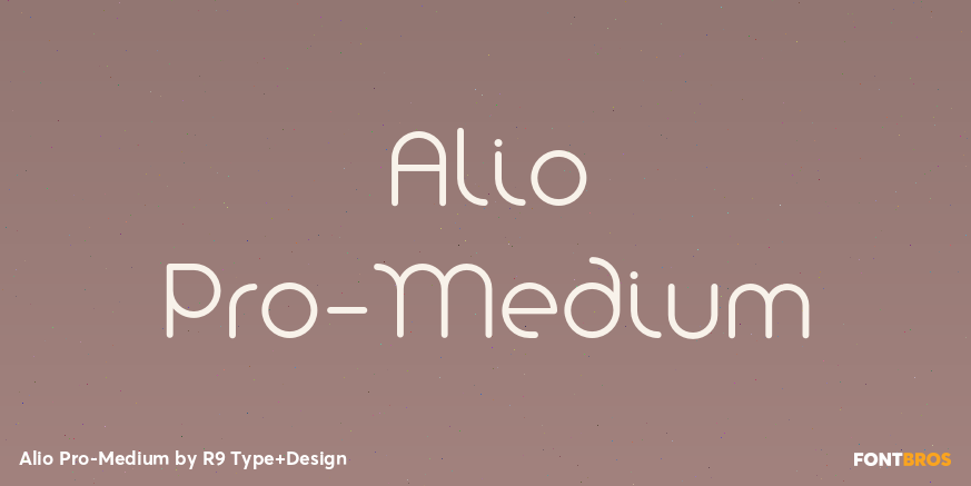 Alio Pro-Medium Font Poster #1