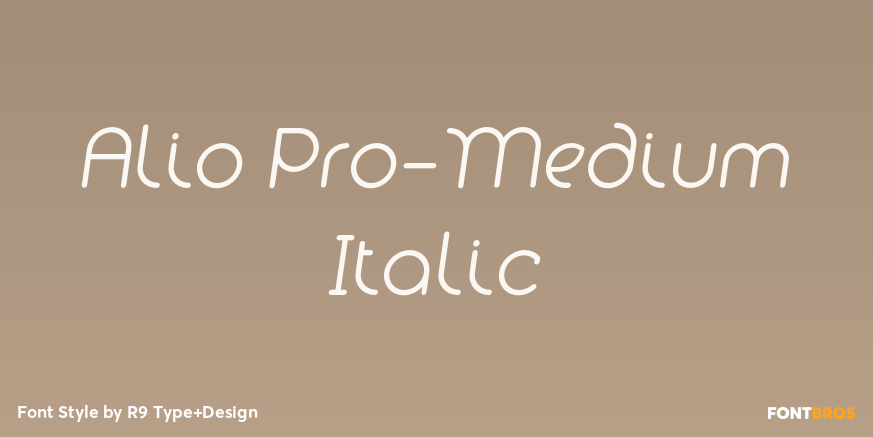Alio Pro-Medium Italic Font Poster #1