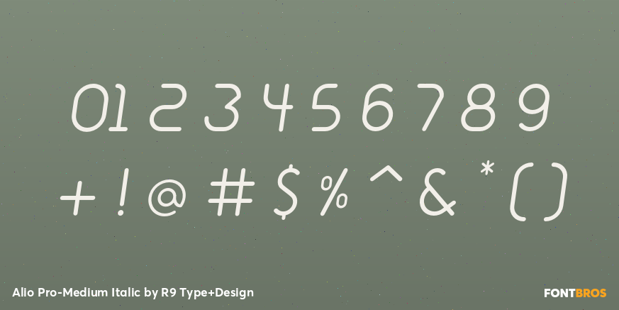 Alio Pro-Medium Italic Font Poster #1