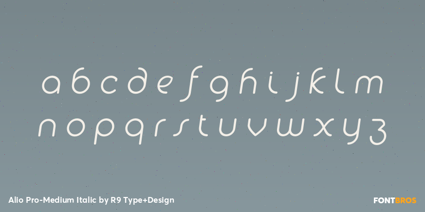 Alio Pro-Medium Italic Font Poster #3