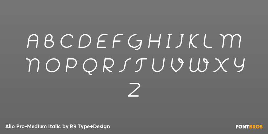 Alio Pro-Medium Italic Font Poster #1