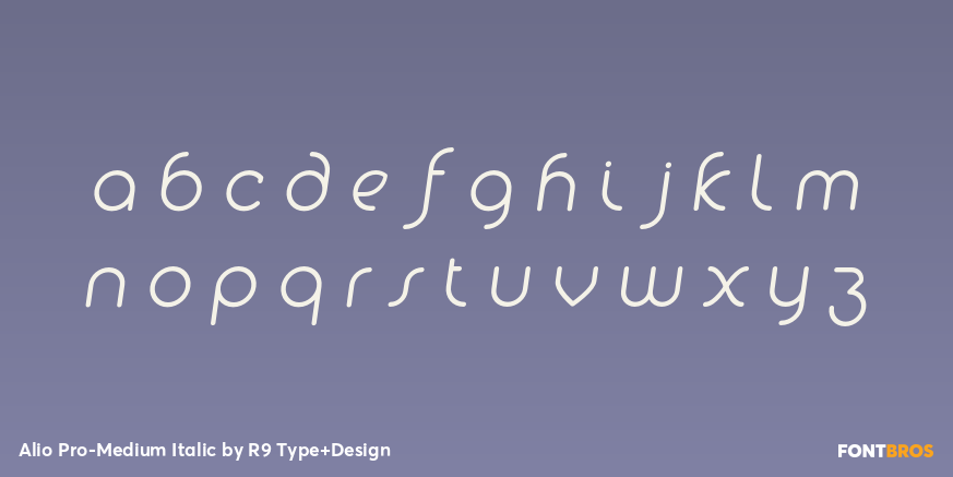Alio Pro-Medium Italic Font Poster #1