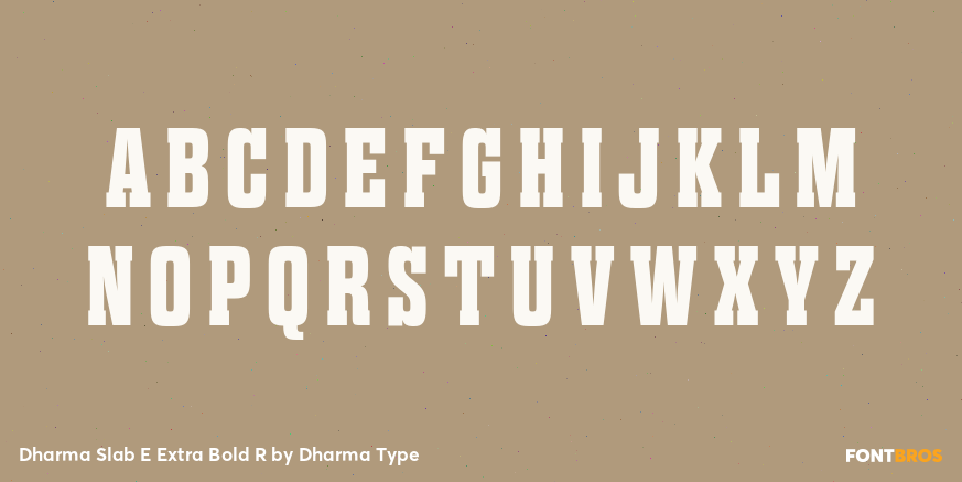 Dharma Slab E Extra Bold R Font Poster #2