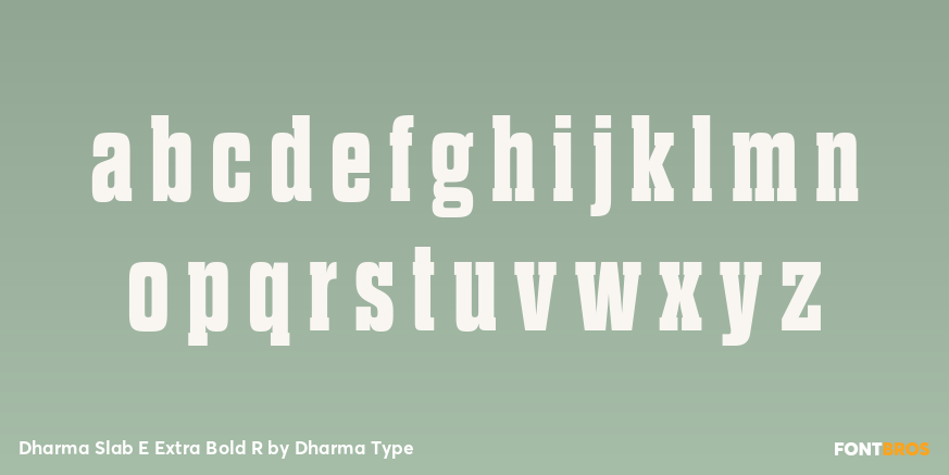Dharma Slab E Extra Bold R Font Poster #3