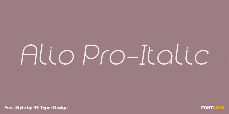 Alio Pro-Italic Font Poster #1