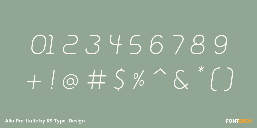 Alio Pro-Italic Font Poster #4