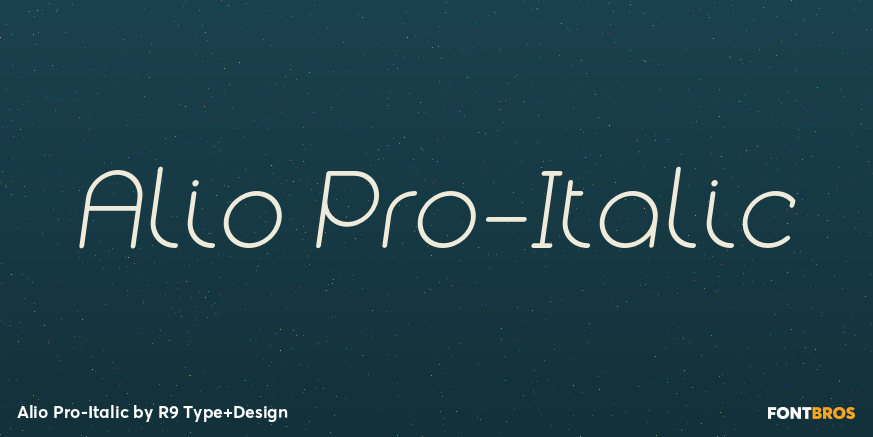 Alio Pro-Italic Font Poster #1