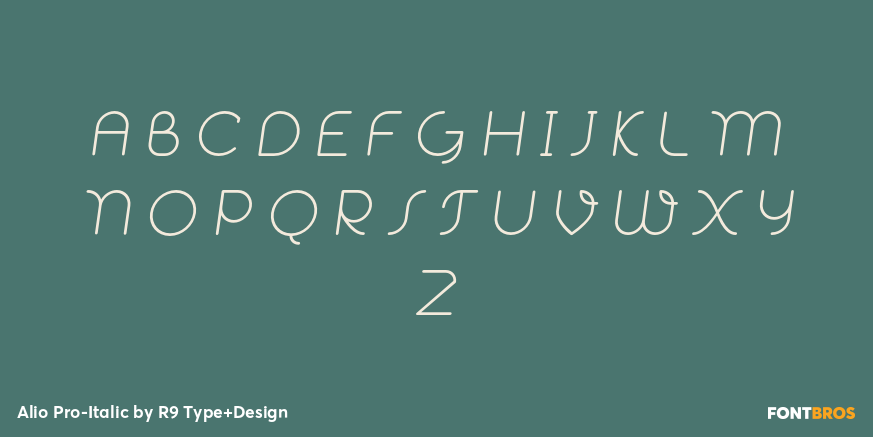 Alio Pro-Italic Font Poster #2
