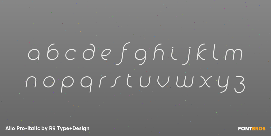 Alio Pro-Italic Font Poster #3
