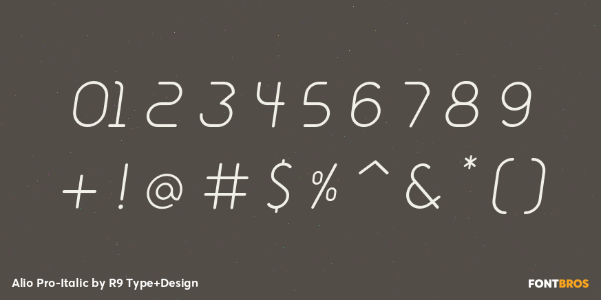 Alio Pro-Italic Font Poster #4