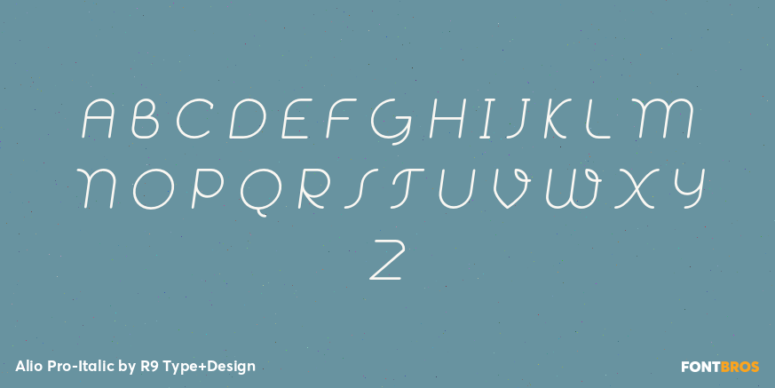 Alio Pro-Italic Font Poster #2