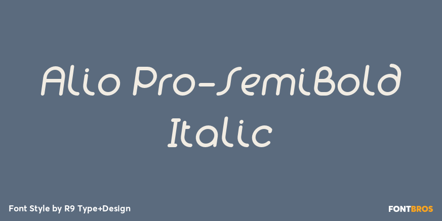Alio Pro-SemiBold Italic Font Poster #1