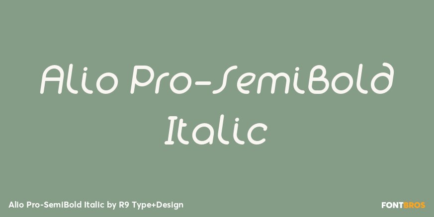 Alio Pro-SemiBold Italic Font Poster #1