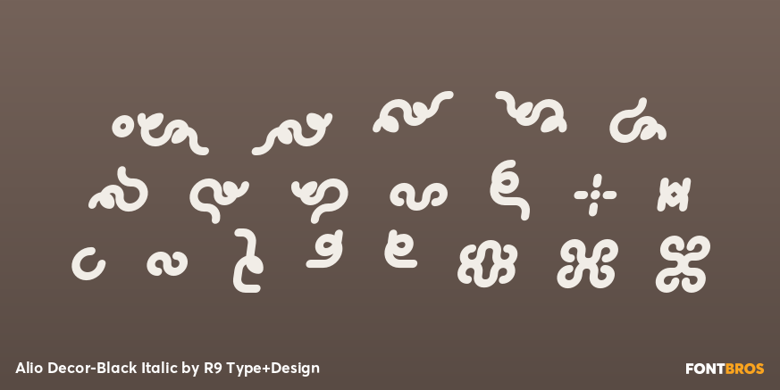 Alio Decor-Black Italic Font Poster #4