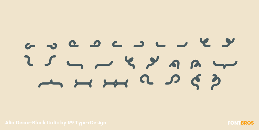 Alio Decor-Black Italic Font Poster #2
