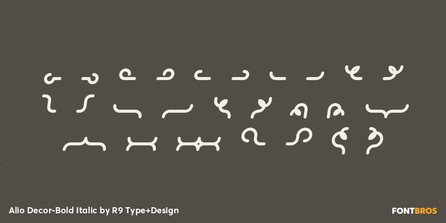 Alio Decor-Bold Italic Font Poster #2