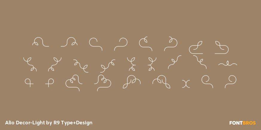Alio Decor-Light Font Poster #3