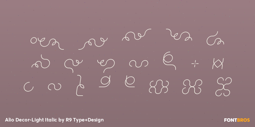 Alio Decor-Light Italic Font Poster #4