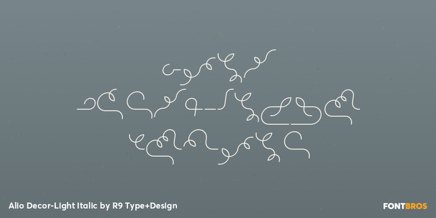 Alio Decor-Light Italic Font Poster #1