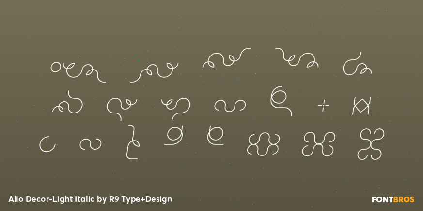 Alio Decor-Light Italic Font Poster #4