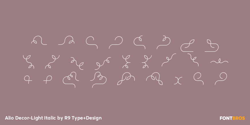 Alio Decor-Light Italic Font Poster #3