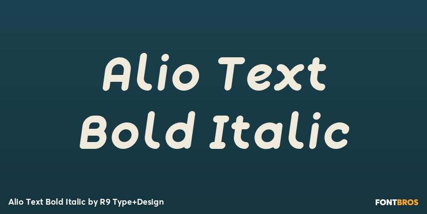 Alio Text Bold Italic Font Poster #1