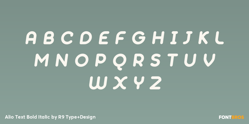 Alio Text Bold Italic Font Poster #2