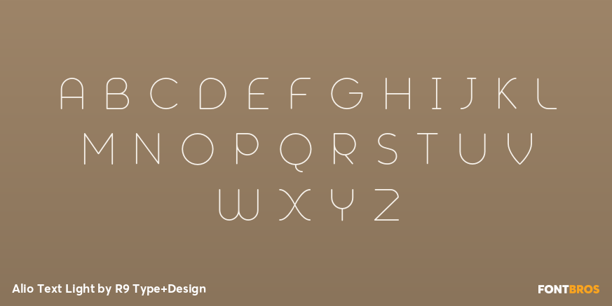 Alio Text Light Font Poster #2