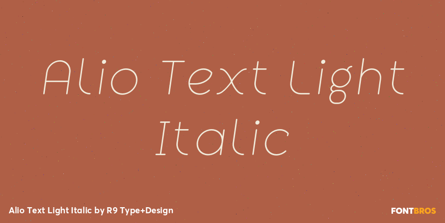 Alio Text Light Italic Font Poster #1