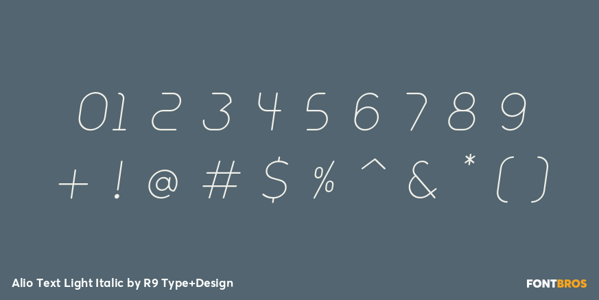 Alio Text Light Italic Font Poster #4