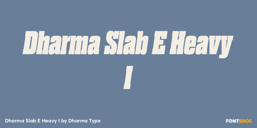 Dharma Slab E Heavy I Font Poster #1